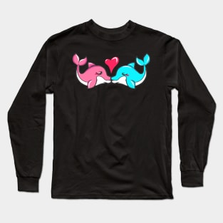 cute dolphin design whale fish animal welfare dolphin Long Sleeve T-Shirt